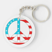 Porte-clés Symbole de paix du drapeau américain (Dos)