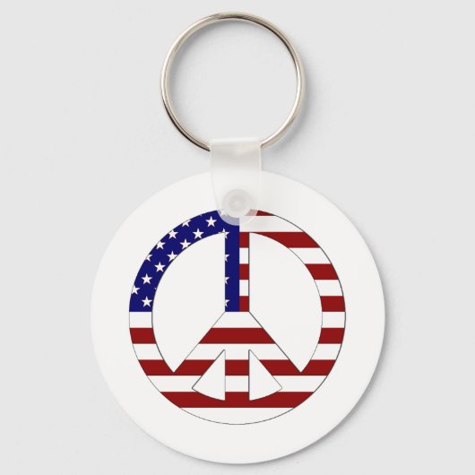 Porte-clés Symbole de paix du drapeau américain USA (Recto)