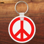 Porte-clés Symbole de paix rouge (Recto)