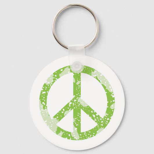 Porte-clés Symbole de paix (vert) (Recto)