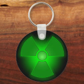 Porte-clés Symbole de radioactivité vert amusant (Recto)
