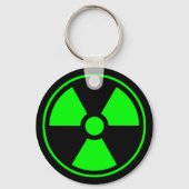 Porte-clés Symbole de rayonnement radioactif nucléaire en ver (Recto)