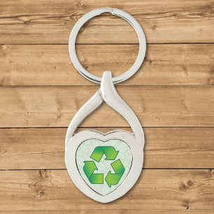 Porte-clés Symbole de recyclage