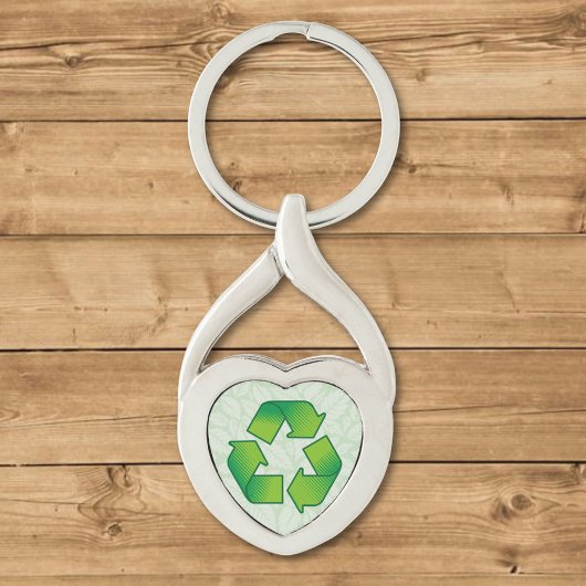 Porte-clés Symbole de recyclage