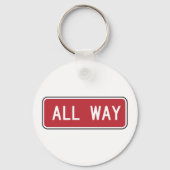 Porte-clés Symbole de rue Rouge tout-en-long (Recto)