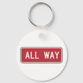 Porte-clés Symbole de rue Rouge tout-en-long (Verso)