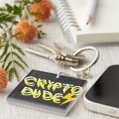 Porte-clés SYMBOLE D'ÉNERGIE Funky Crypto Dude (Devant Droit)
