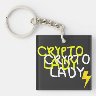 Porte-clés Symbole d'énergie Funky Crypto Lady