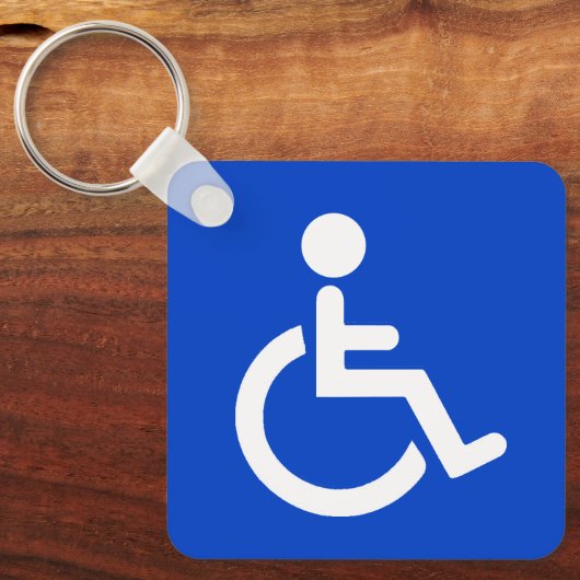 Porte-clés Symbole désactivé bleu (Recto)