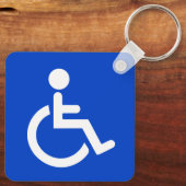 Porte-clés Symbole désactivé bleu (Verso)