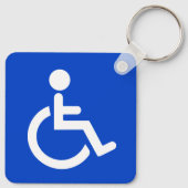 Porte-clés Symbole désactivé bleu (Dos)