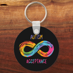 Porte-clés Symbole d'infini arc-en-ciel coloré d'acceptation