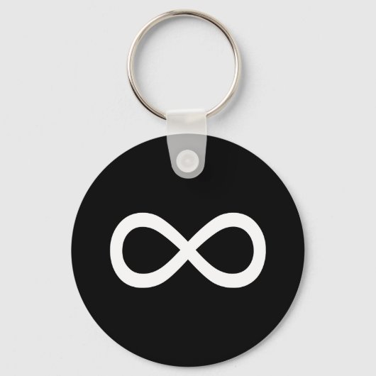 Porte-clés Symbole d'infini blanc (Recto)