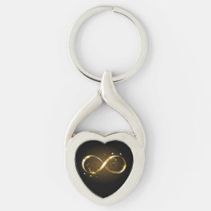 Porte-clés Symbole d'infini doré