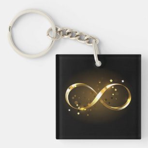 Porte-clés Symbole d'infini doré