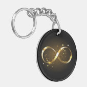 Porte-clés Symbole d'infini doré (Devant gauche)