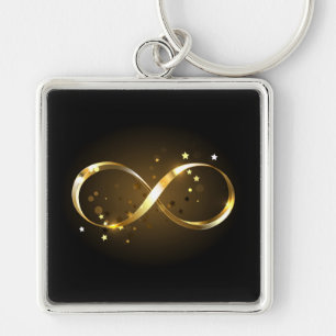 Porte-clés Symbole d'infini doré