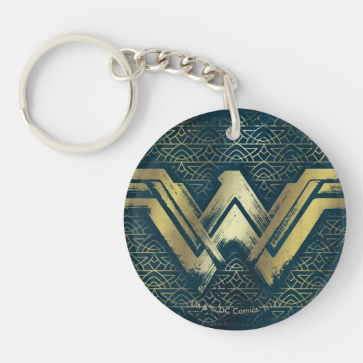Porte-clés Symbole d'or brossé Wonder Woman (Devant)