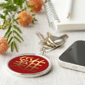 Porte-clés Symbole d'or Coq chinois Nouvel An Anniversaire LK (Côté)