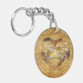 Porte-clés Symbole double infini Coeur BiColor (Devant gauche)