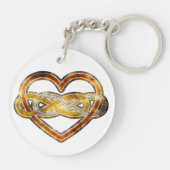 Porte-clés Symbole double infini Coeur BiColor (Dos)