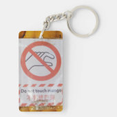 Porte-clés Symbole drôle 'Ne touche pas la mangue' (Dos)