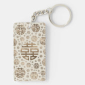 Porte-clés Symbole du Bonheur Double motif - or pastel (Dos)