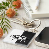 Porte-clés Symbole du cancer Zodiac, Porte - clé noir et blan (Devant Droit)