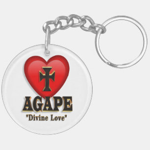 Porte-clés Symbole du coeur de l'agape porte - clé