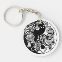 symbole du dragon et du tigre yin yang