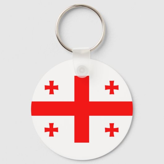 Porte-clés symbole du drapeau de la géorgie (Recto)