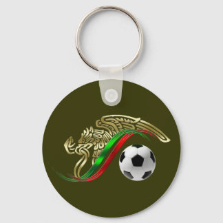 Porte-clés Symbole du drapeau mexicain Logo du football de fo