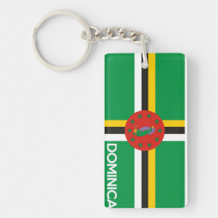 Porte-clés symbole du pays dominique nom