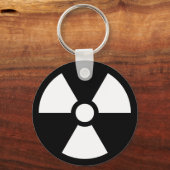 Porte-clés Symbole du signe d'avertissement de rayon Trefoil (Recto)