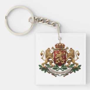 Porte-clés symbole emblème drapeau bulgare armoiries blason