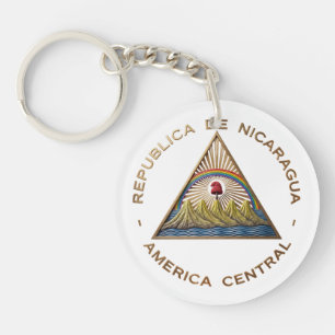 Porte-clés symbole emblème drapeau national Nicaragua armoiri