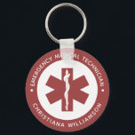 Porte-clés Symbole EMT personnalisé Technicien Médicale d'urg<br><div class="desc">Symbole EMT personnalisé Cadeaux de technicien Médicale d'urgence!</div>