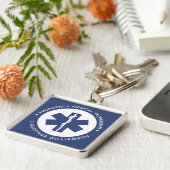 Porte-clés Symbole EMT personnalisé Technicien Médicale d'urg (Côté)