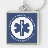 Porte-clés Symbole EMT personnalisé Technicien Médicale d'urg (Devant)