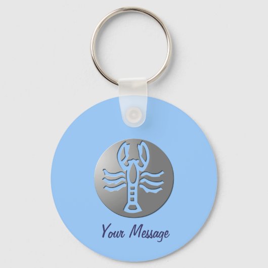 Porte-clés SYMBOLE Étoile Zodiaque Cancer Premium Argent (Recto)