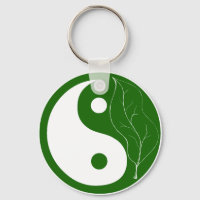 SYMBOLE FEUILLE VERTE YIN Yang