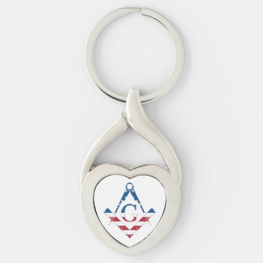 Porte-clés Symbole Freemasonic des États-Unis (Devant)