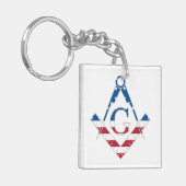 Porte-clés Symbole Freemasonic des États-Unis (Devant gauche)