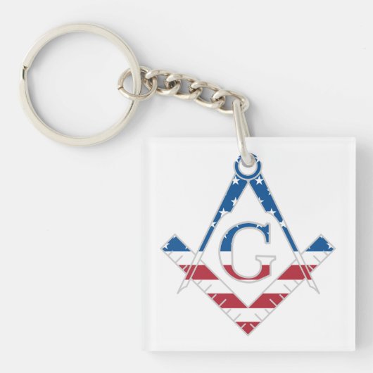 Porte-clés Symbole Freemasonic des États-Unis (Devant)