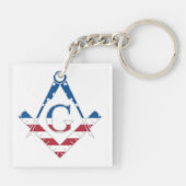 Porte-clés Symbole Freemasonic des États-Unis (Dos)