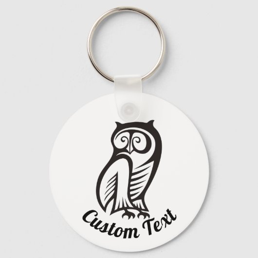 Porte-clés Symbole hibou Porte - clé noir (Recto)
