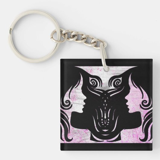 Porte-clés SYMBOLE Horoscope Gemini Porte - clé Zodiac (Devant)
