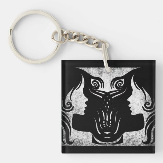 Porte-clés SYMBOLE Horoscope Gemini Porte - clé Zodiac (Devant)