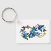 Porte-clés Symbole infini de papillons Morpho bleus (Verso)