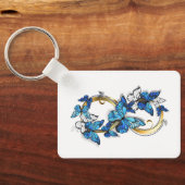 Porte-clés Symbole infini de papillons Morpho bleus (Verso)